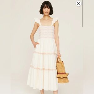 Madewell Embroidered Lucie Midi Dress